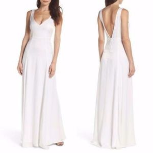 JENN MAXI DRESS ~ IVORY CRISP SHEEN